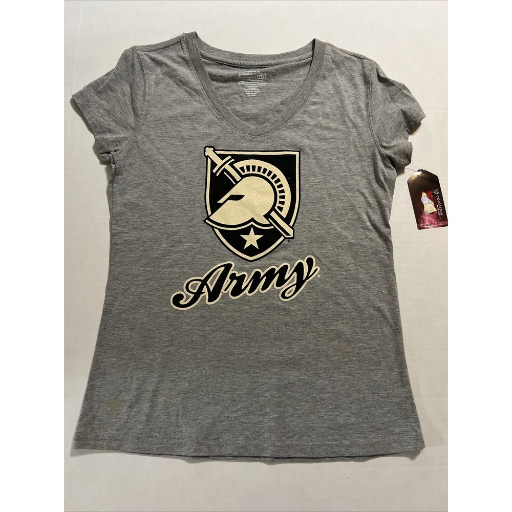 COLOSSEUM Army West Point Black Knight T-Shirt Tee Women's SZ LG Gray Small Spot